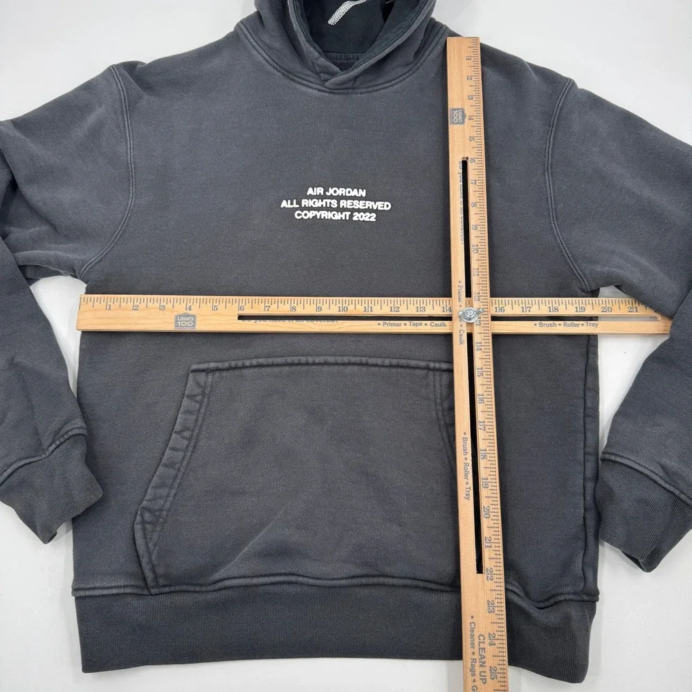 Jordan Flight Tour Paris Hoodie Mens Small Black Graphic Pullover DQ7544-045